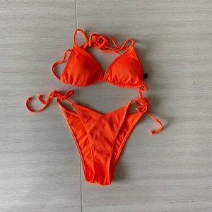 Neon orange bikini